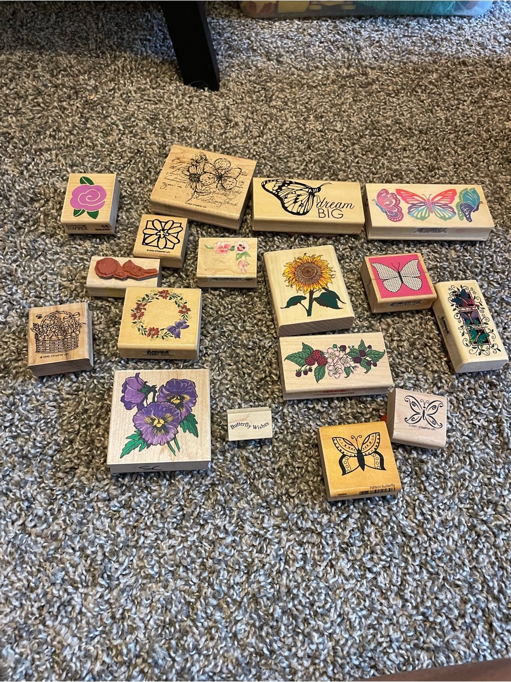 Stampin' Up Flowers & Butterflies Assorted Floral & Butterfly Rubber Stamp Set